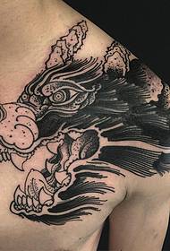 рамена животиња тетоважа узорак