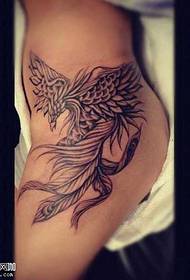 waist phoenix tattoo pattern