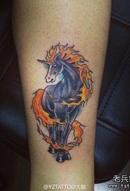 et unicorn tatoveringsmønster af benets populære klassiker