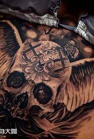 taille schedel tattoo patroon