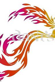 Manuscript Phoenix Tattoo Pattern