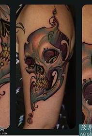 arm skull tattoo pattern