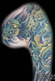 super handsome shawl dragon tattoo pattern