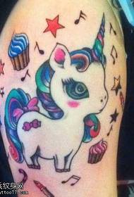 ຮູບແບບ Tattoo Girly Wind Unicorn