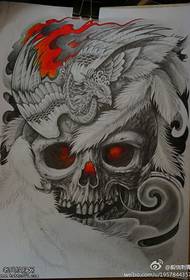 color skull phoenix tattoo manuscript picture