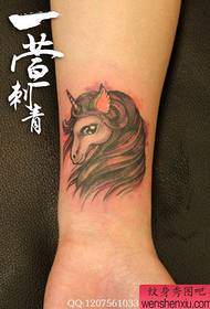 girl arm cute popular unicorn tattoo pattern  150097 - cute and popular unicorn tattoo pattern at the girl's ankle