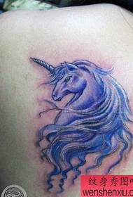 sorbalden koloreko unicorn koloreko tatuaje eredua