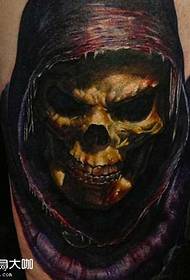leg Death skull tattoo pattern