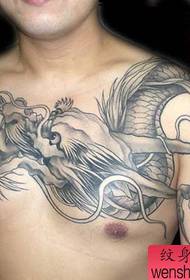 eine Brust super herrschsüchtig Schal Drachenkopf Tattoo Muster