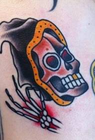 disegno del tatuaggio morte braccio colore