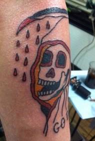 death old school color tattoo pattern