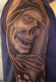 Arm Smile Death Tattoo Pattern