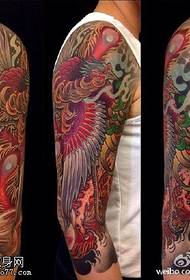 Atmosfera bonita pintada do padrão de tatuagem de Phoenix