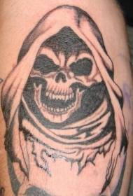 manteau noir du motif de tatouage de la mort