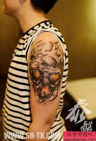 a beautifully beautiful skull tattoo pattern