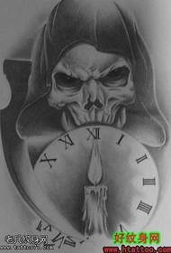 Kapesní hodinky smrti tetování vzor