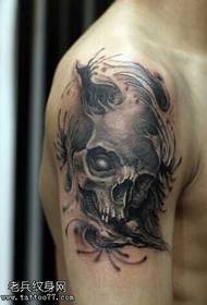 arm skalle tatuering mönster