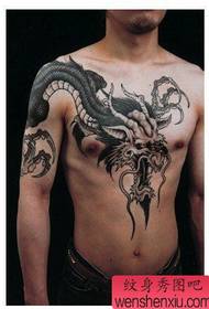 over-the shoulder dragon tattoo pattern: chest over-the-shoulder tattoo tattoo tattoo picture