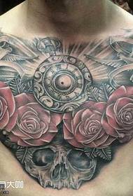 chifuwa rose fuvu tattoo dongosolo