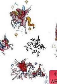 söpö ja suosittu Unicorn-tatuointikuvio