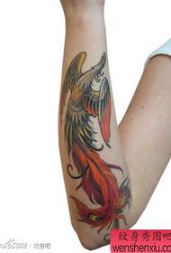 girls arm popular classic traditional phoenix tattoo pattern