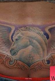 Taille Einhorn Flügel Tattoo-Muster