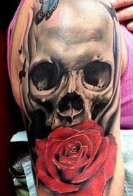 lubanja ruža tetovaža uzorak