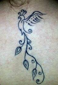 Phoenix Totem Black Simple Tattoo Muster