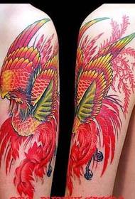 Tattoo 520 galerija: Feniksa tetovējuma modeļa attēls ar lielu apbruņojumu
