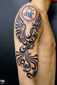Arm Phoenix Totem Tattoo Pattern
