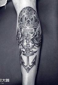 Leg Anchor Tattoo Pattern