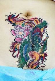 belly nwa agbọghọ na-ekpuchi ihe mkpuchi Phoenix tattoo