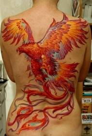 ritornu bello mudellu di tatuaggi di phoenix colorati