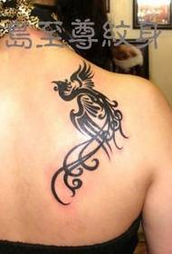 skönhet tillbaka klassiska totem Phoenix tatuering mönster