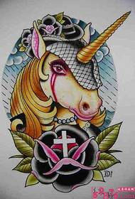 Poza manuscris tatuaj Unicorn