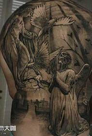 Model de tatuaj înger înapoi