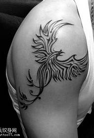 arm phoenix totem tattoo pattern