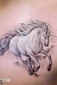 chest unicorn tattoo pattern