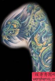 super handsome shawl dragon tattoo pattern picture