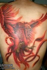 full back fire phoenix tattoo pattern