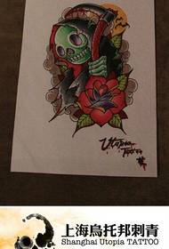 populárny rukopis smrti tetovanie