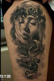 Modela Tattoo Woman Leg Angel