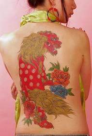 female back beautiful look tangshituan and flowers