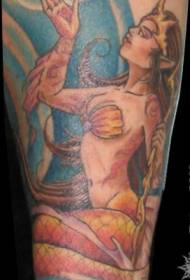 leg color sea mermaid princess tattoo pattern