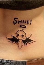 model de tatuaj înger de talie