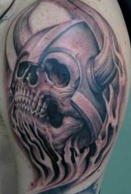 model de tatuaj cu demon nebun