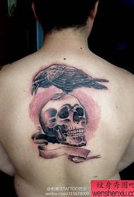 male back classic fashion death squad crow tattoo pattern  151228 - male arm handsome skull and pistol tattoo pattern