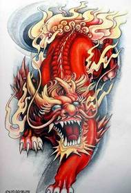 Manuscript is very cool fire unicorn tattoo pattern