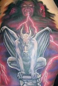 Thunder monster i gargoyle uzorak tetovaže