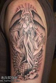 Padrão de tatuagem de anjo bom braços